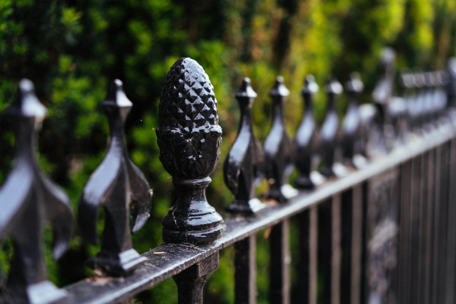 Black aluminum ornamental fence by KP Landscaping in Buffalo NY