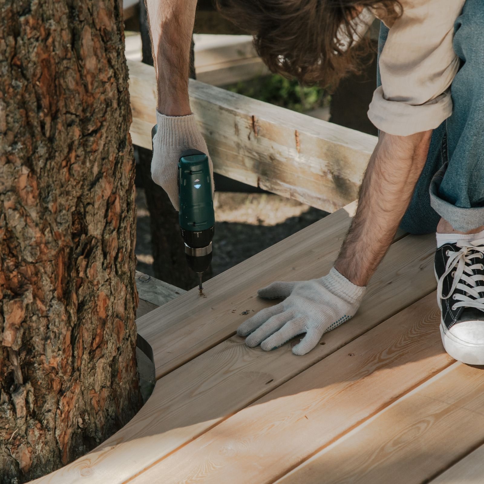 Deck board repair and restoration by KP Landscaping in Buffalo NY